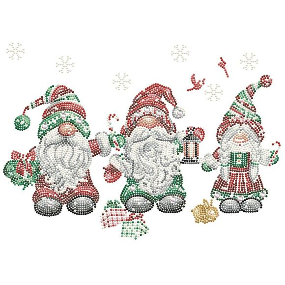 Diamond Dotz "Let's Celebrate" Gnomes Intermediate DD4394 Special Edition 18x14" - Picture 4 of 11